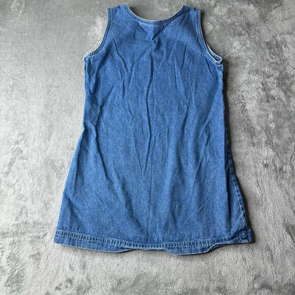 Vintage Kids Radishes and Roses Size 10 Denim Overall Dress 100% Cotton - Picture 8 of 11